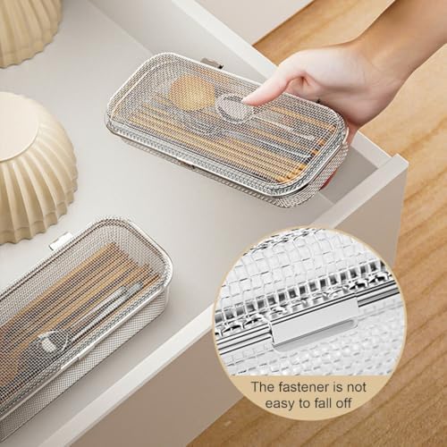Stainless Steel Utensil Basket For Kitchen Dishwasher Safe Drying Rack