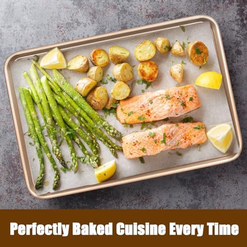 Wildone Baking Sheet Pan Set of 2, Nonstick Cookie Sheets for Baking