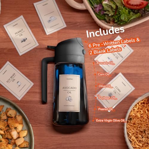 TrendPlain 16oz Blue Glass Olive Oil Sprayer