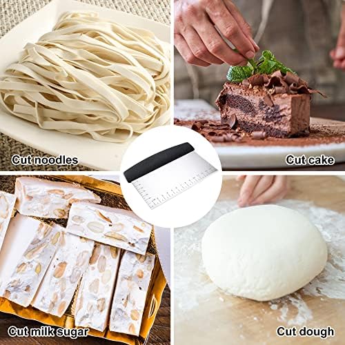 ATB Dough Pastry Bench Cutter Scraper, Stainless Steel Pizza Cutter