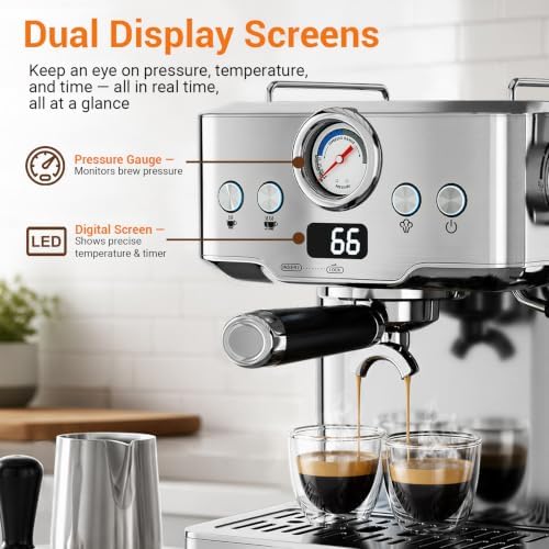 20 Bar Espresso Maker with Milk Frother