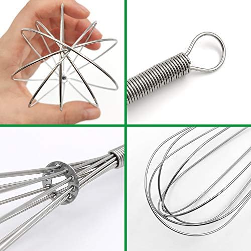 ForTomorrow Stainless Steel Whisk Set - 8"+10"+12" Thin Handle Wisk