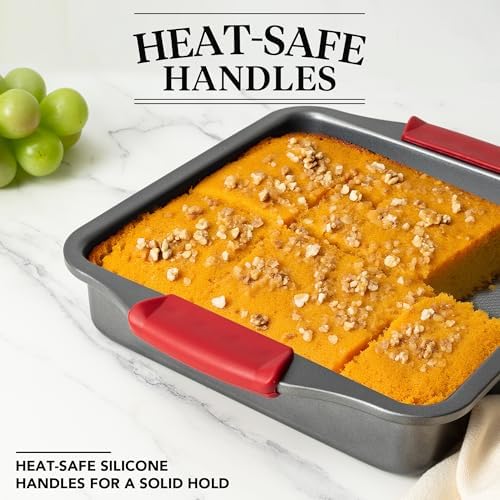 Tiawudi 9" Square Cake Pan Set of 2, 0.8mm Thick Heavy Duty Bakeware