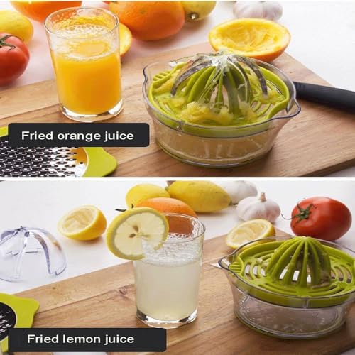 Drizom Citrus Juicer, 12OZ, Green Manual Squeezer