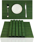 Placemats Set of 6 for Dining Table Stain Resistant Washable PVC