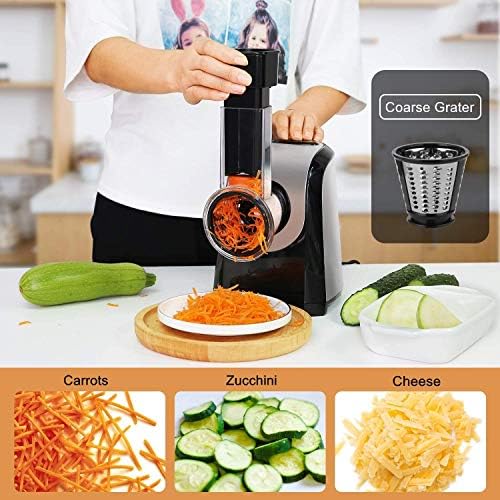 150W Electric Cheese Grater and Slicer Shredder, 5 Cones