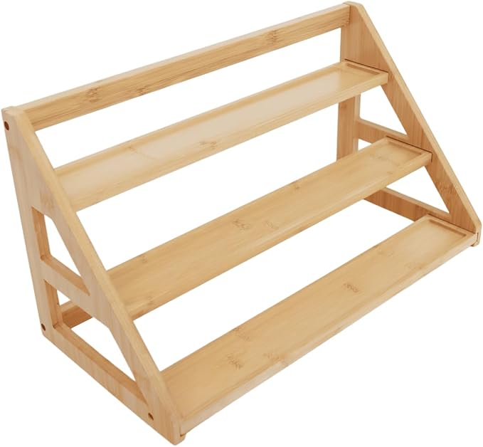 3 Tier Bamboo Spice Rack Organizer - Image 6