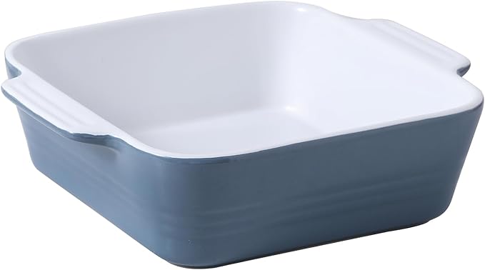 DOWAN 8x8 Baking dish, Square Baking Pan, Ceramic Casserole Dishes by DOWAN