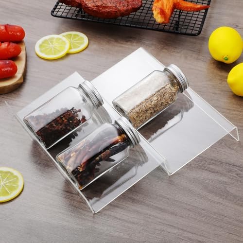 KICHOUSE 4 Pack Acrylic Spice Rack Organizer for Drawer Storage