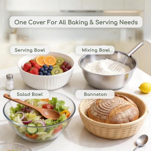 2-Pack Reusable Beeswax Bowl Covers, 12 Inch