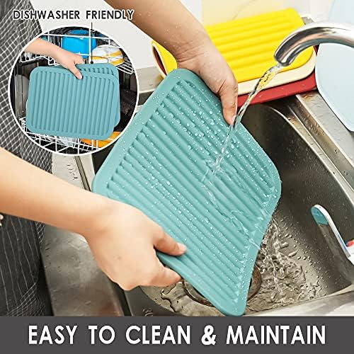 Silicone Trivets Mats for Hot Dishes and Hot Pots & Pans, Hot Pads for
