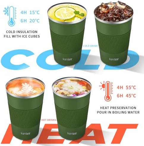 KETIEE Travel Coffee Mug 12oz: Vacuum Insulated Coffee Cup with