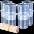 LEOBRO 8PCS Resin Mixing Cups, 300ML Plastic Measuring Cups for Resin