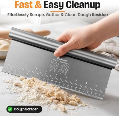 Bakerpan Stainless Steel Dough Cutter Set, 10, 8, 6 Inch