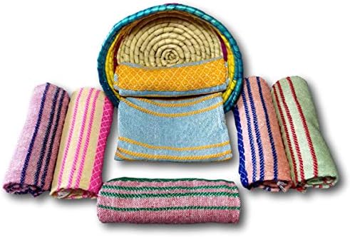 Jacq & Jürgen – Set of 6 Multicolor Cotton Cloth Napkins – 22"x18"