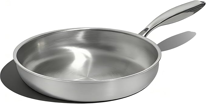 Umite Chef 12 inch 5 Ply Stainless Steel Frying Pan Non-Toxic PFOA&PTFE Free - Image 9