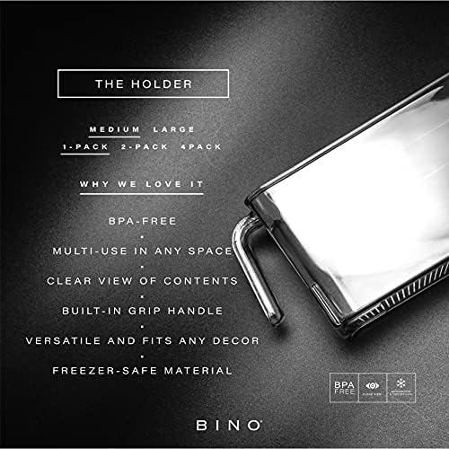 BINO | Clear Storage Organizer, Medium | THE HOLDER COLLECTION | Clear
