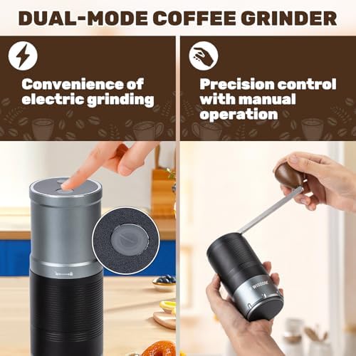 Electric Coffee Grinder, 7-Speed, Portable