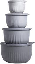 COOK WITH COLOR Prep Bowls with Lids- Wide and Deep Nesting Plastic Small by CookwithColor