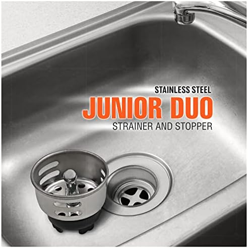 HIGHCRAFT 97733-2 Junior Duo Strainer/Stopper, 1.5 inch, 2 Pack