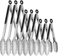 9-Piece Stainless Steel Kitchen Tongs Set