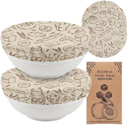 Britimes Beeswax Bowl Covers, 2 Pack