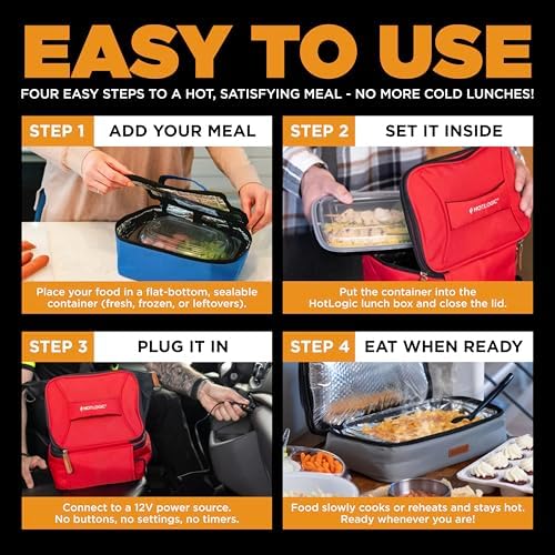 HOTLOGIC Mini Electric Lunch Box, 12V, Blue