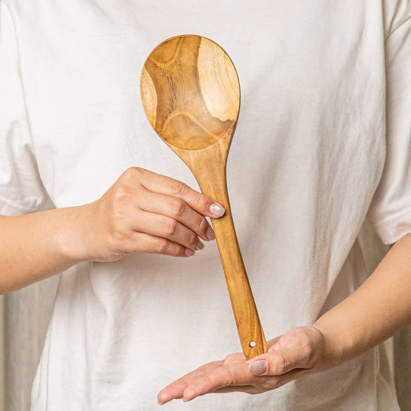 Rainforest Bowls 5-Piece Javanese Teak Cooking Utensil Set