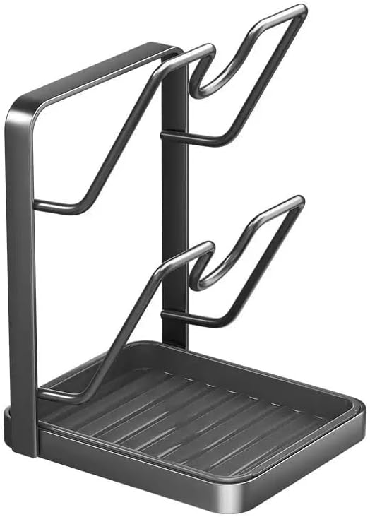 Kitchen Pot Lid Storage Rack, Thickened Carbon Steel Material Pot Lid Holder by Unknown