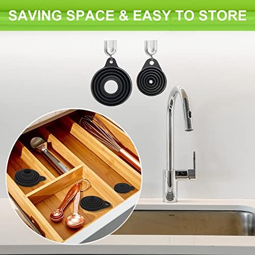 3 Sizes of Kitchen Funnel Set, Food Grade Funnels for Filling Bottles