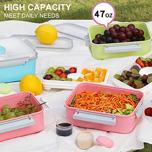 47oz Salad Lunch Container To Go, 3 Pack Salad Bowls Bento Lunch Boxes