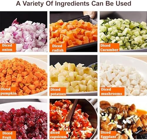 600 W Electric Vegetable Dicer Shredder, Commercial Food Processor for