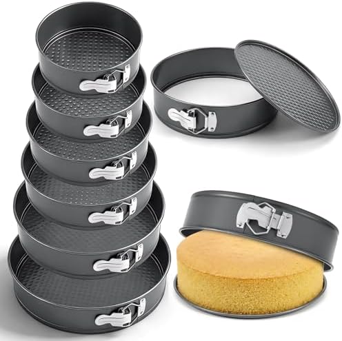 Nonstick Springform Pan Set 6 Sizes, Removable Bottom Baking