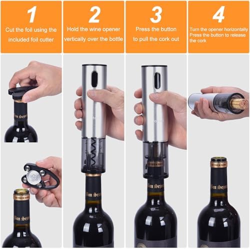 Electric Wine Opener with Wine Accessories -Rechargeable Wine Bottle