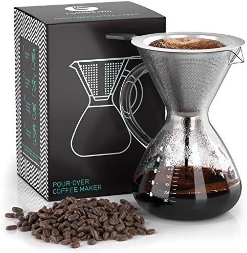 Coffee Gator Pour Over Coffee Maker & Gooseneck Kettle, 27oz, 40oz