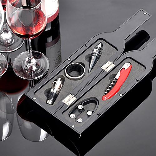 Solaris Wine Accessories Gift Set, 5-Piece Deluxe Corkscrew Opener