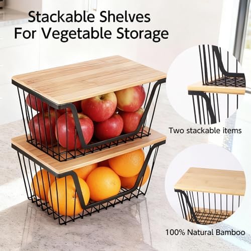 2-Pack Stackable Onion and Potato Storage Bins