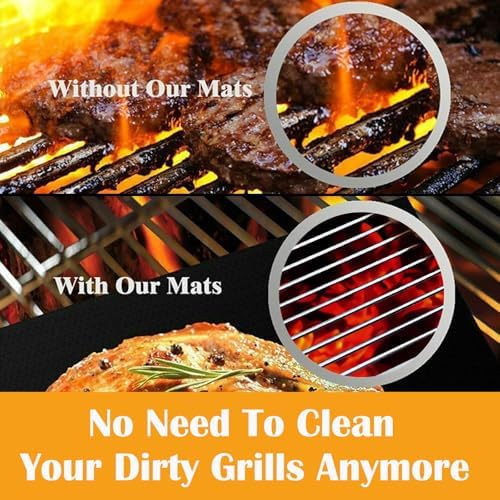 Dailyart Grill Mats for Outdoor Grill, Grill Mat Non Stick Set of 5
