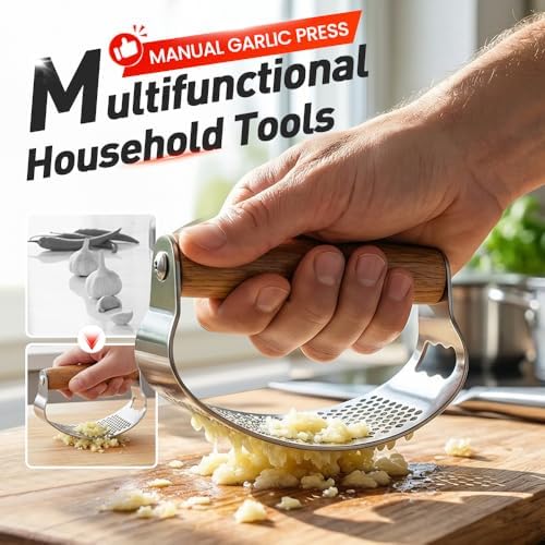 Garlic Press Rocker with Peeler, 1PC