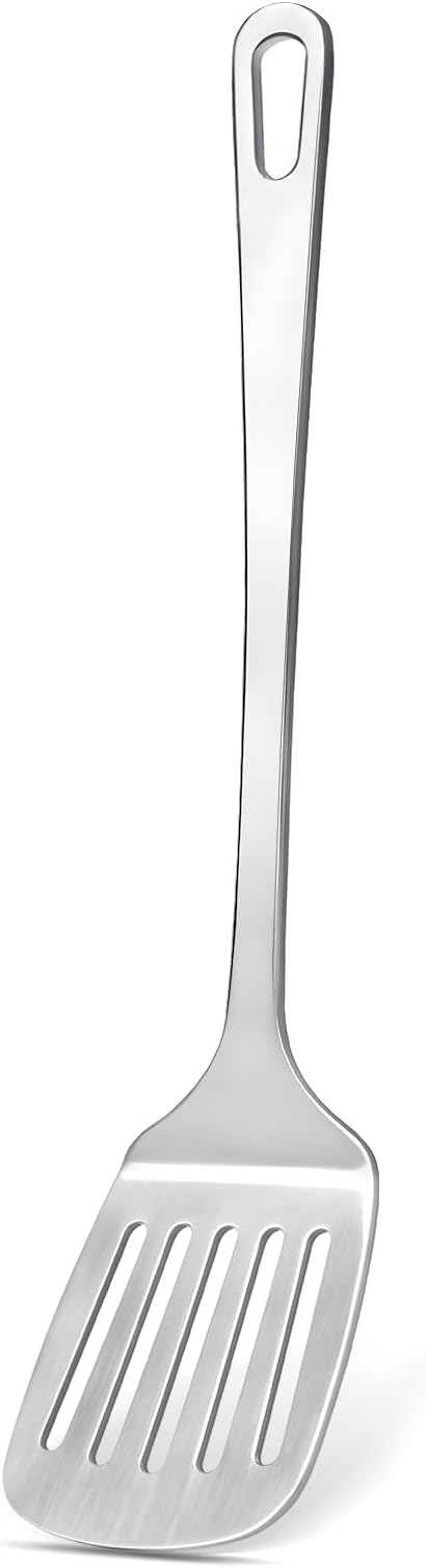 Stainless Steel Spatula, Metal Spatula Slotted Turner, Heavy Duty Sturdy by Unknown