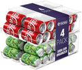 ClearSpace Soda Can Organizer Dispenser for Refrigerator, 12 Can, 4 Pack