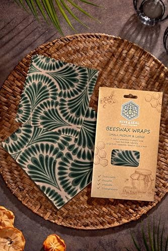Hive & Seal Beeswax Wraps, Small Medium Large