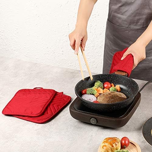 Oven Pot Holder with Pocket Cotton Heat Resistant Coaster Potholder Kitchen Hot - Image 7