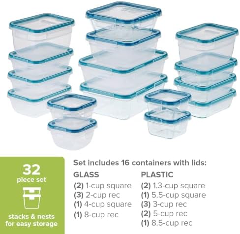 Snapware 16-Pack Glass & Plastic Food Storage Set