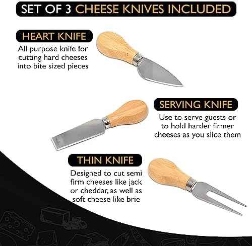 Perlli Bamboo Cheese Board & Knife Set, Large Folding 18 Inch Round Wood Rotating Charcuterie Board Set Cheese Meat Wine Serving Tray Platter, Home Decor