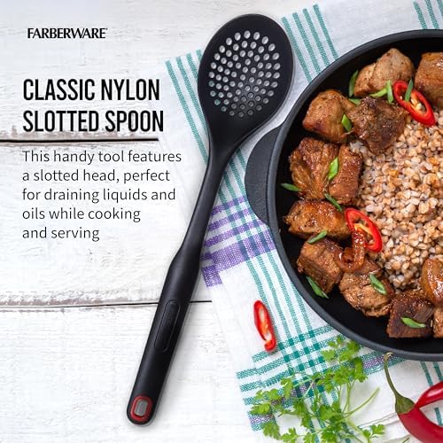 Farberware Classic Slotted Spoon, Nylon Kitchen Utensil for Draining