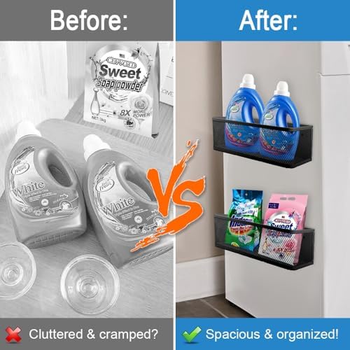 Picowe Magnetic Laundry Organizer, 16.5lb Capacity, White