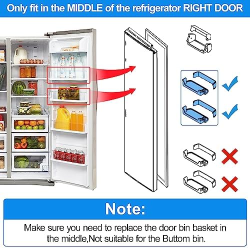[2 PACK] Upgraded DA97-08348A Refrigerator Door Shelf Bin Replacement