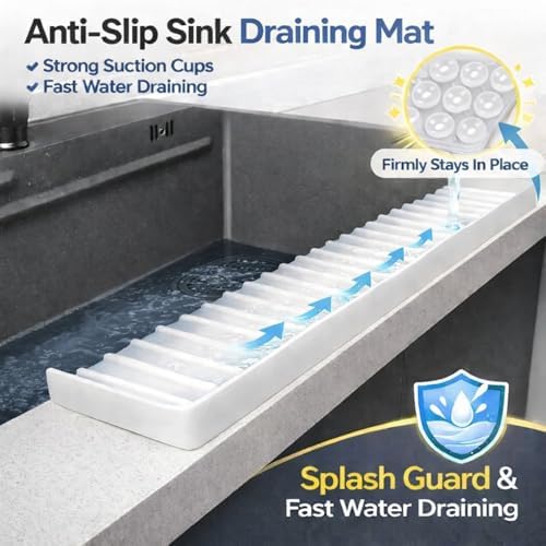 Silicone Sink Edge Protectors for Bathroom and Kitchen Sink Splash