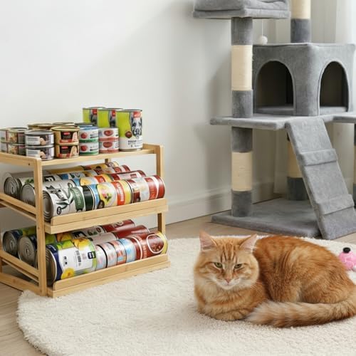 Yumkfoi Can Organizer for Pantry, Hold up to 72 3oz Cat Can